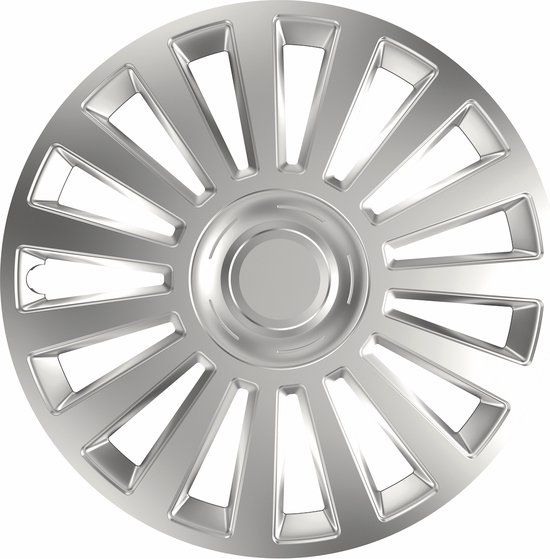 Versaco Wieldoppen Luxury zilver 16 inch Set van 4 stuks