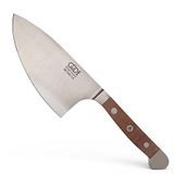 GÜDE Solingen - Kruidenmes "Shark" gesmeed, 14 cm, walnotenhout, ALPHA WALNOOT, dubbele bolster, Handgemaakt Duitsland