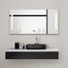 Miroir de salle de bain de luxe avec horloge numérique et éclairage 4200K, 120x60 cm