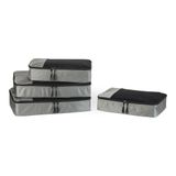 Amazon Essentials 4-delige Reisaccessoireset met Inpakkubussen, Bagageorganizer met Dubbele Ritssluiting, Mesh-bovenkant, 100% Polyester, 2 Groot/2 Medium, Grijs
