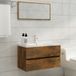 Maison Exclusive - Ensemble de meubles de salle de bain 2 pièces en bois composite chêne fumé