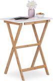 Merkloos Relaxdays bijzettafel bamboe, klaptafel, 63x47,5x37 cm