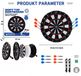 StarTech Dartbord Dartspelset 41 cm met 6 dartpijlen, wandbevestiging en standaard