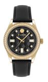 Philipp Plein Queen PWCDA0224 Horloge - Leer - Zwart - Ø 38 mm