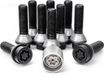 H&R Wielboutenset konisch met beweegbare ring M14x1.25 - Lengte 43mm - Zwart - 10 stuks (bv. BMW) - incl. wielsloten