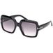 Tom Ford Kaya Ft 1082 Lunettes De Soleil Femme Noir Géométrique Gris 54mm