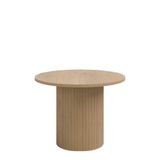 Margaret Hadas24 Eettafel Olivia uittrekbaar 100-188x100x75 cm moderne uittrekbare eettafel afgerond tafelblad lamellenvoet, Sonoma eiken