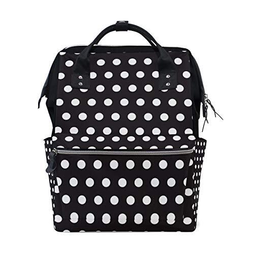 MONTOJ Back White Circle canvas Reistas Campus Rugzak Wit