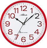 Atlanta Wandklok radiogestuurd - Rood - 4378-1