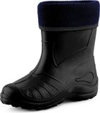 Ladeheid Kinder Regenlaarzen - Rubber - met Binnenschoen - EVA - Wasbare Binnenschoen - LA-KL-EVA-Kids - Zwart - 33