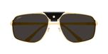 Cartier Ct0651s Lunettes de soleil homme doré pilote gris 64mm