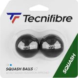 Tecnifibre Squashballen Blauwe Stip (2 stuks)