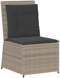 vidaXL Tuin Sofa Lichtgrijs Poly Rattan