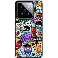 Xiaomi 14 Verstevigd hoesje met sublimatie bedrukking, compatibel met Graffiti 2