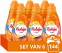 Robijn Vloeibaar Wasmiddel Klein & Krachtig Color Voordeelverpakking 6 flessen 144 wasbeurten