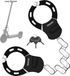 Unyqoos® Chaîne de antivol électrique pour scooter (poignée), en acier A3, longueur 60 cm, noir