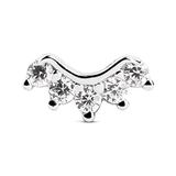 SINGULARU - Losse Oorbel Mini 5 Sparks Zilver. 925 Sterling Zilver met Rhodium Plating. Schroefsluiting. Sieraden voor Vrouwen