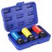 WORKPRO 1/2" Drive Lug Moer Impact Socket Set, 3 Stks Dunne Muur Moer Sockets, Metrische Beschermende Wiel Moer Socket 17mm, 19mm, 21mm met Opbergdoos, Cr-Mo Stalen Sockets voor Slagboor
