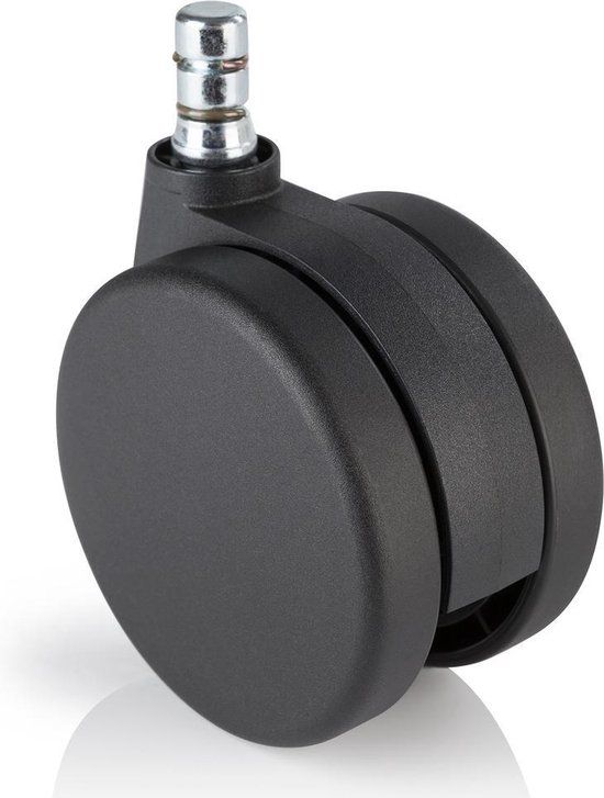 hjh office Bureaustoel Wiel - Zwart - 5 stuks - 11mm/75mm - Kunststof