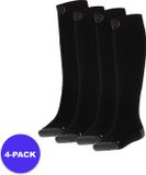 Apollo Skisokken Unisex - Badstof zool - Zwart - 39/42 - 4-Pack