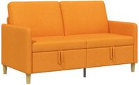 vidaXL Bank met opbergruimte, Donkergeel, 152 x 78 x 87 cm, Polyester