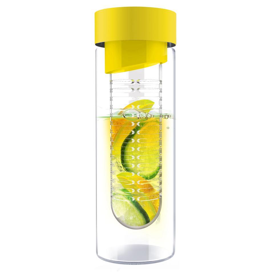 Asobu Flavour It drinkbeker - glas - incl fruitinfuse - 480 ml - geel