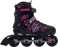 KRF Patins à roulettes - Taille 38-41 - Femmes/Enfants/Adultes - Noir/Rose