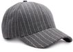 Manfield - Dames - Grijs met witte gestreepte pet - Maat 1