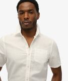 Superdry Katoenen Linnen Overhemd Korte Mouw Heren XL Optic