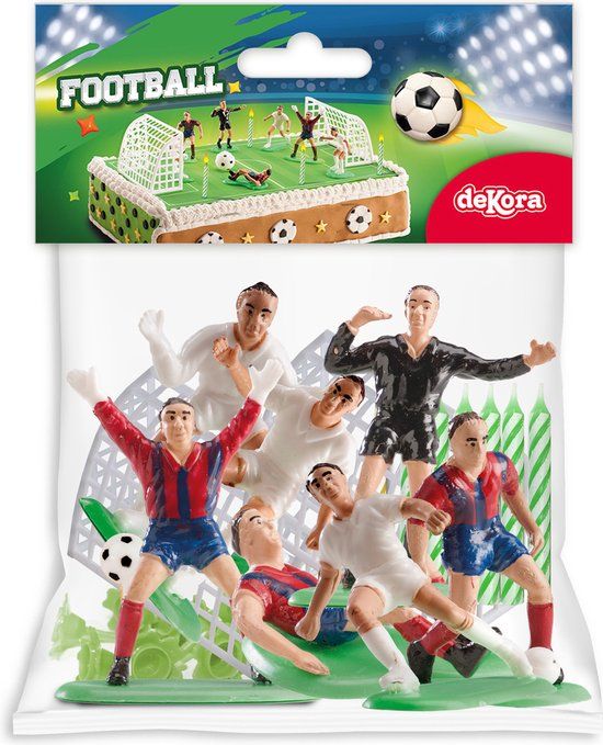 deKora Football Cake Toppers & Candles pk/10