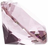Merkloos Namaak/nep edelstenen - diamant - lichtroze - 5 cm - van glas