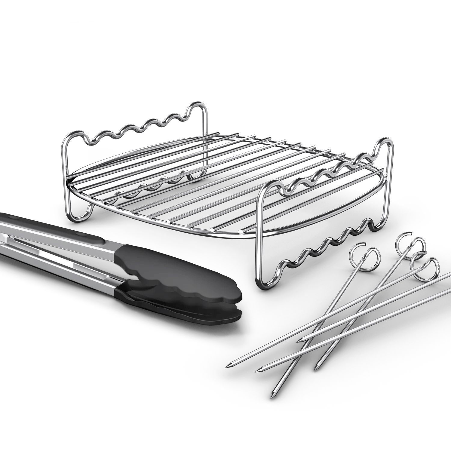 Philips Airfryer Accessory Kit - Compatible with 6.2L, 8.3L & 9L Models - Stainless Steel