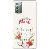 Rendier Siliconen Hoesje Compatibel met Samsung Galaxy Note 20 Lichtgevend Rendier