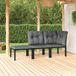 Maison Exclusive - Ensemble de salon 3 pièces pour le jardin, noir et gris, en polyrotin