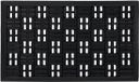 Merkloos Relaxdays Deurmat Rubber - 45 x 75 cm - Raster Design - Antislip - Weerbestendig - Zwart