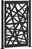 vidaXL Poort met lichtontwerp 100x150 cm staal zwart