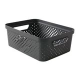 SUNDIS Pixel, opbergmand 10L, stapelbaar, met handgrepen, grijs