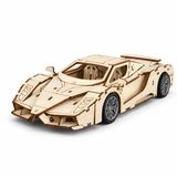 Creative Model Off-Road Auto met Pull-Back Mechanisme Houten DIY Modelbouw