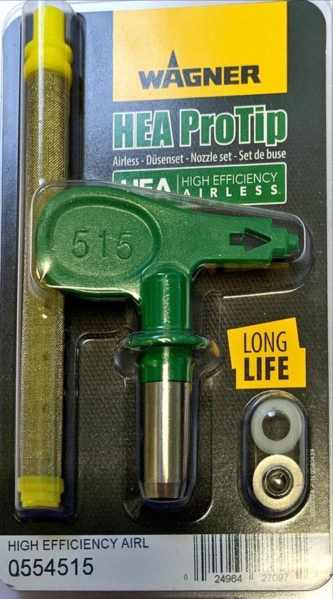WAGNER ProTip HEA - spuittip 515 - voor grondverven, lakken, muur verven, latex verven, beitsen - groen