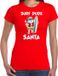 Bellatio Decorations Surf dude Santa fun Kerstshirt / Kerst t-shirt rood voor dames - Kerstkleding / Christmas outfit XXL