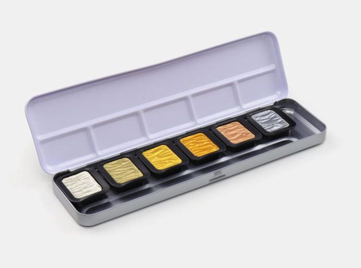 Finetec K-F7001 kleurnappen - 6 stuks - antieke tint parelglanskleuren