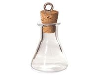INNSPIRO Hanger glas driehoekige fles transparant met kurksluiting 17x28mm