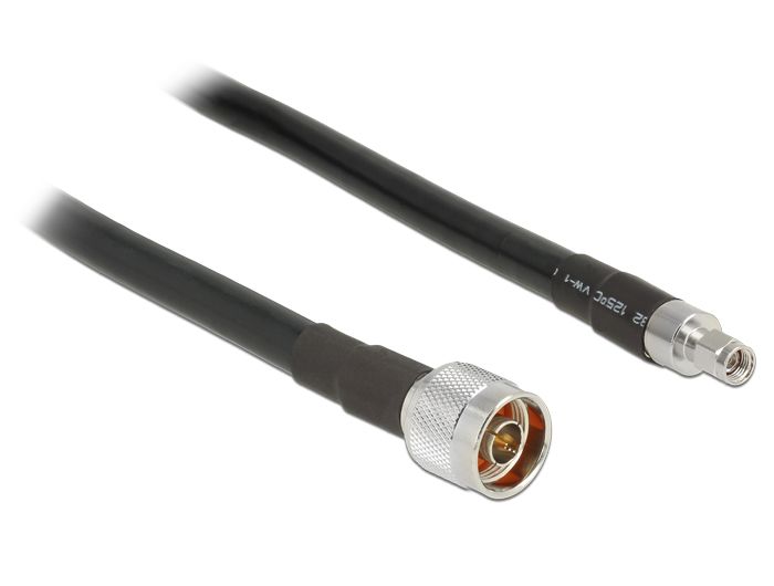 DeLOCK 1m N/RP-SMA kabel zwart