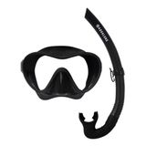 Aqualung Neos - Snorkelset met mono-glazen masker + siliconen snorkel, gehard glas, volume 170 cm³, compact reizen