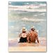 James Coates - Paar op strand Art Print Poster Wall Art 16 x 12 inch (A3)