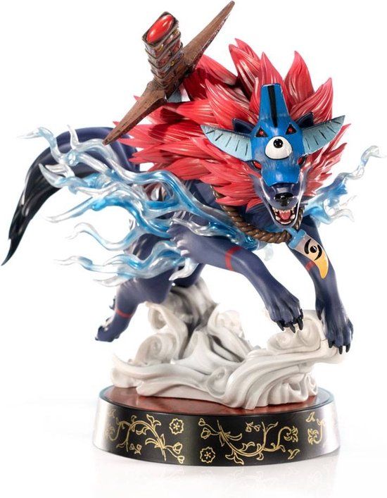 First 4 Figures Okami Oki Wolf Form PVC Statue - 10 cm - Multicolor