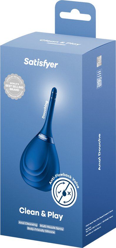 Satisfyer Clean & Play anaaldouche 180 ml | donkerblauw