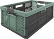 5Five Vouwkrat/boodschappenkrat - 32 liter - zwart/groen - kunststof - 48 x 35 x 24 cm