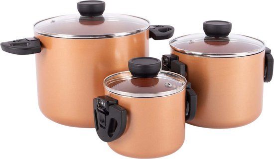 Bo-Camp - Industrial - Pannenset - Slauson - Compact 3 - 3-Delig - Aluminium - Inductie