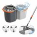 Relaxdays Dweilset, 7,5L Emmer & Uitwringer, Stapelbaar, Grijs